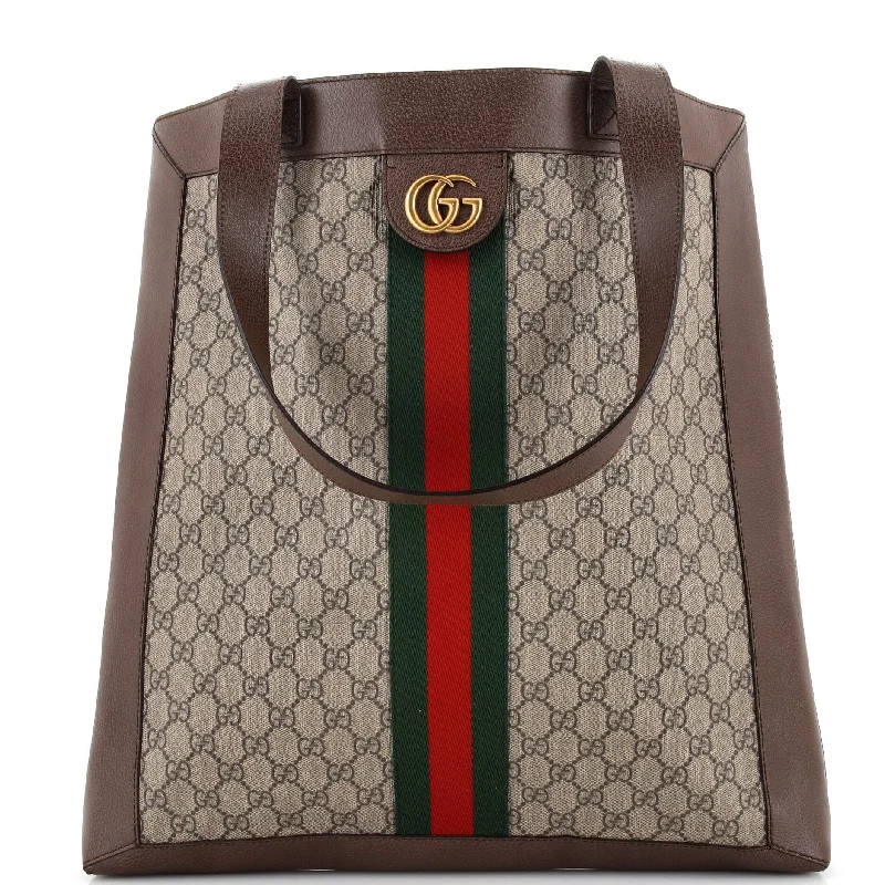 Limited Edition Bags For Collectors Ophidia Soft Open Tote GG Coated Canvas Large