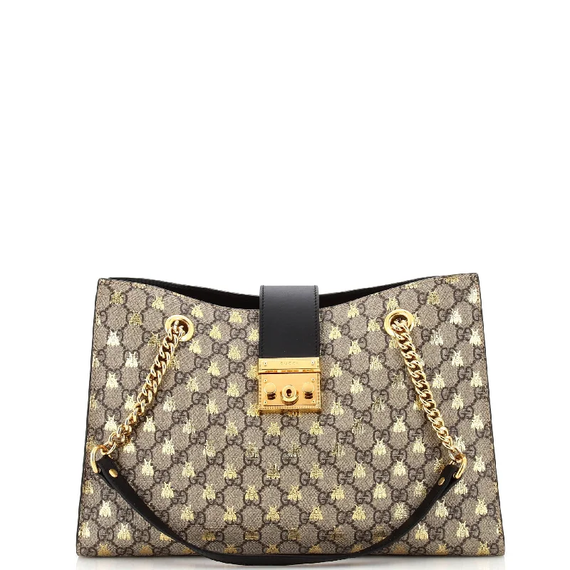 Cool Prices Padlock Chain Tote Printed GG Coated Canvas Medium