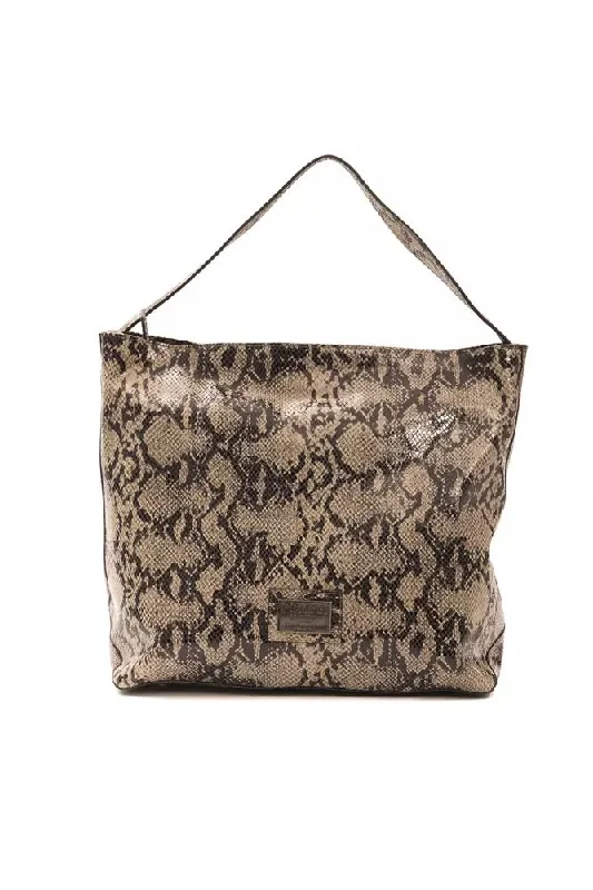 Pompei Donatella Elegant Python Print Leather Shoulder Women's Bag