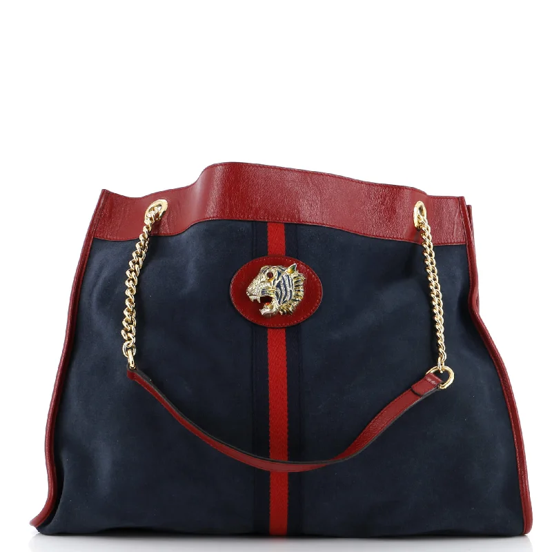 Feminine Style Promotions Rajah Chain Tote Suede Large