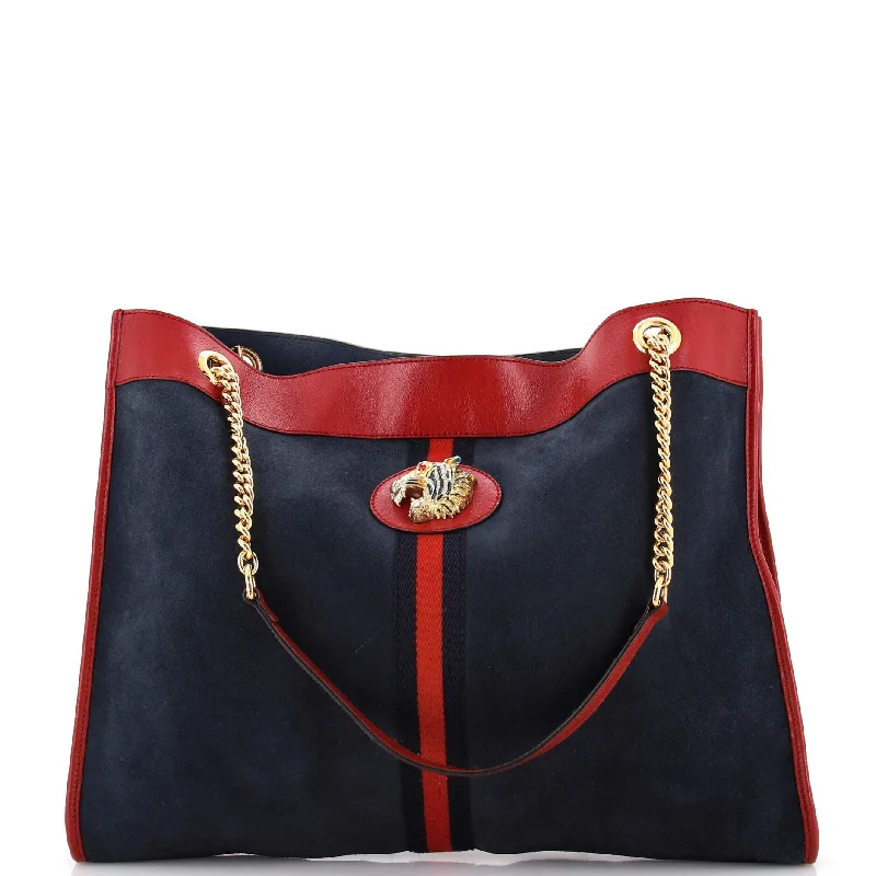 Contemporary Chic Promotions Rajah Chain Tote Suede Large