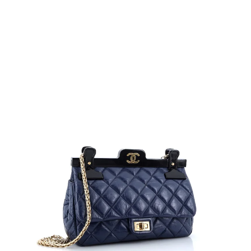 Holiday Gift Bags For Christmas Reissue 2.55 Hanger Flap Bag Quilted Aged Calfskin 225