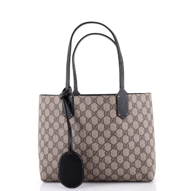 Stylish Bags For Fashion Bloggers Reversible Tote GG Print Leather Small