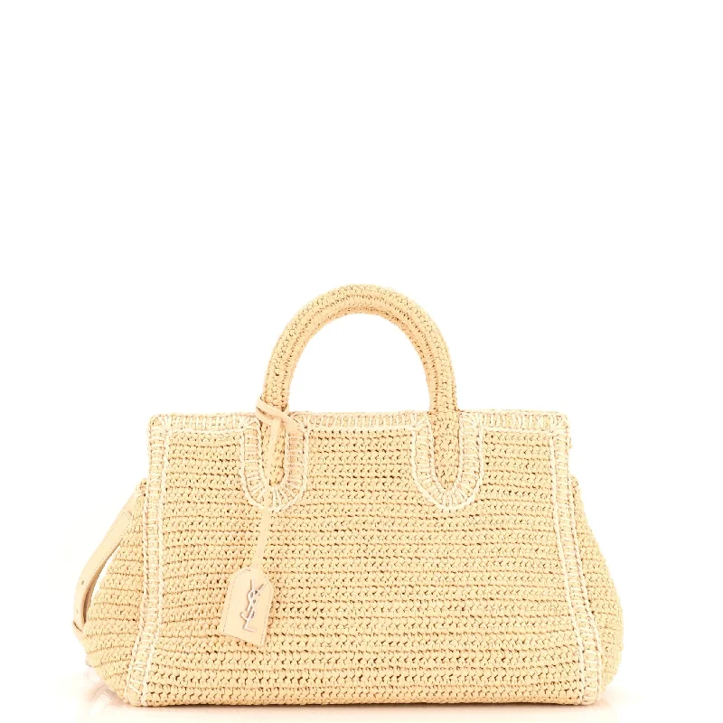Customizable Bags For Personalized Style Rive Gauche Cabas Woven Raffia Small
