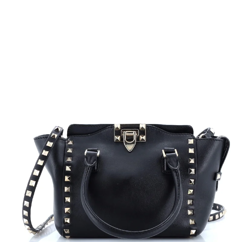 Classic Elegance Sales Rockstud Tote Rigid Leather Mini