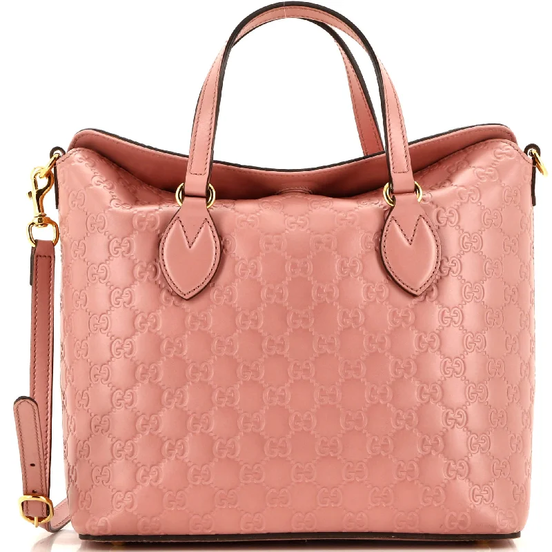 Elegant New Year Party Bags With Flash Sales Signature Fold Over Tote Guccissima Leather Medium