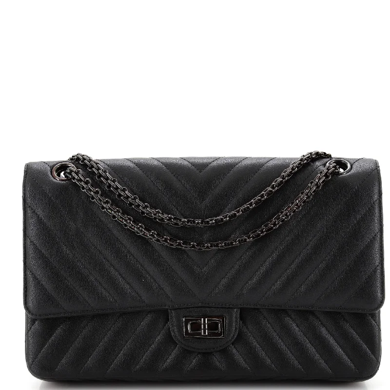Discounted Designer Bags For Clearance Sale So Black Reissue 2.55 Flap Bag Chevron Aged Calfskin 225