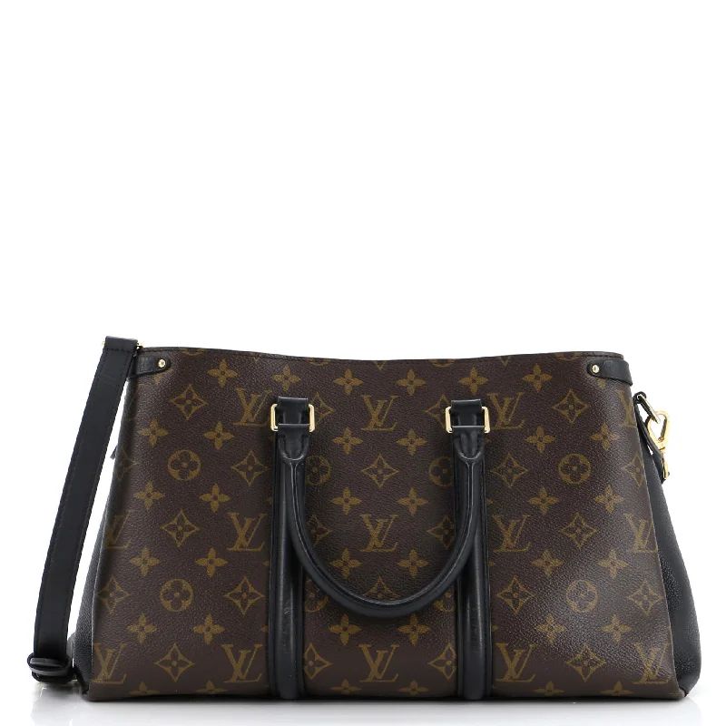 Odor-Resistant And Budget Bags Soufflot Tote Monogram Canvas with Leather MM