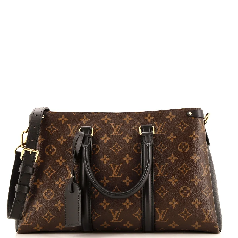 Durable Fashion Picks Soufflot Tote Monogram Canvas with Leather MM