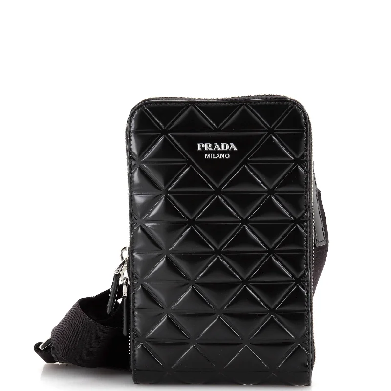 Luxury Bags With Premium Materials And Craftsmanship Symbole Phone Holder Crossbody Bag Embossed Leather