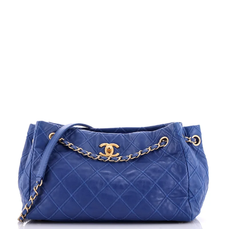 Statement Fashion Offers Thin City Accordion Tote Quilted Calfskin Medium
