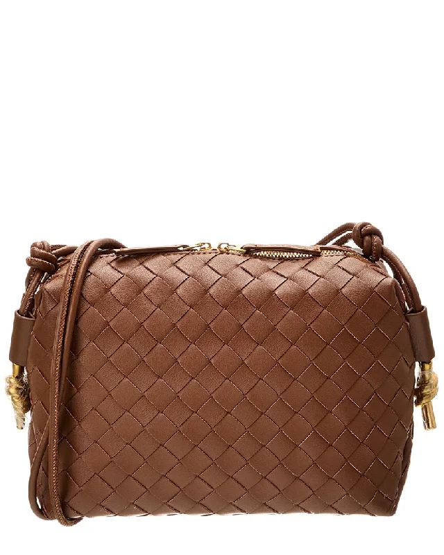 Tsa-Approved Bags For Hassle-Free Airport Security Tiffany & Fred Paris Large Woven Leather Crossbody