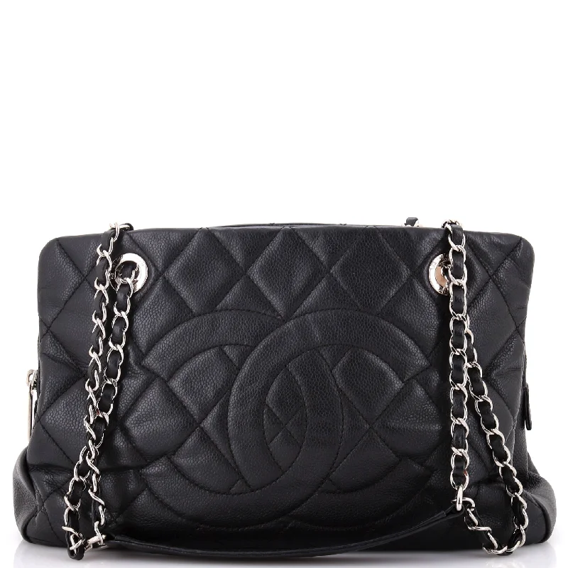Fashion Sale Timeless CC Shopping Tote Quilted Caviar Medium