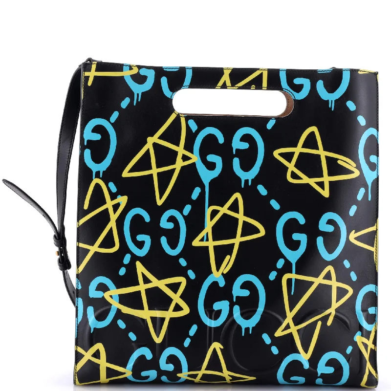 Limited-Time Offer On Trendy Bags Tote GucciGhost Leather Medium