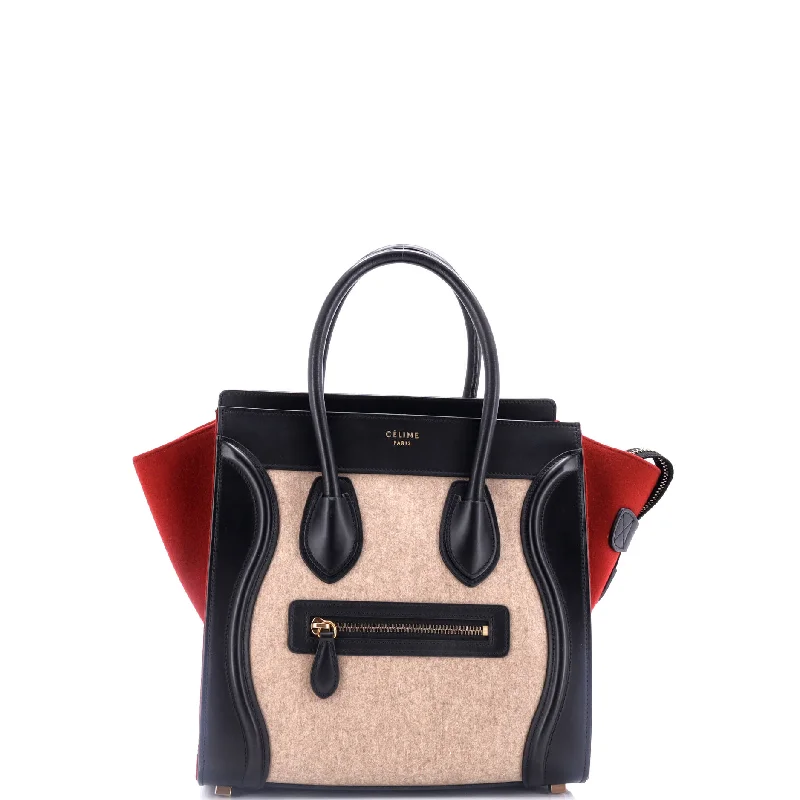 Shop The Hottest Deals Tricolor Luggage Bag Felt Micro