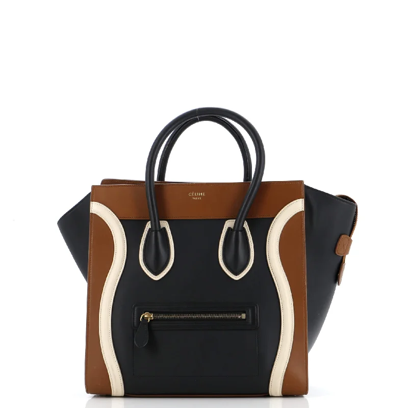 Luxury Fashion Tricolor Luggage Bag Leather Mini
