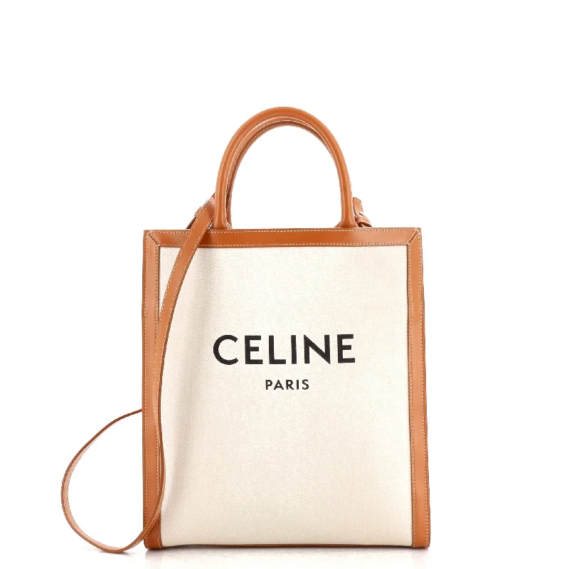 Versatile Bags That Suit Any Outfit Or Event Vertical Cabas Tote Canvas with Leather Small