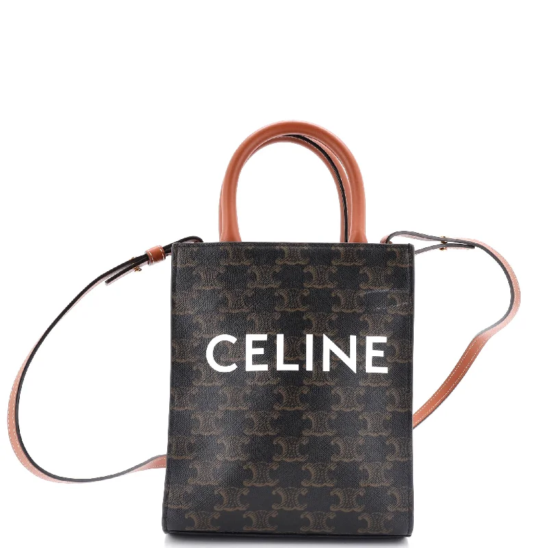 Enjoy Discount Vertical Cabas Tote Triomphe Coated Canvas Mini