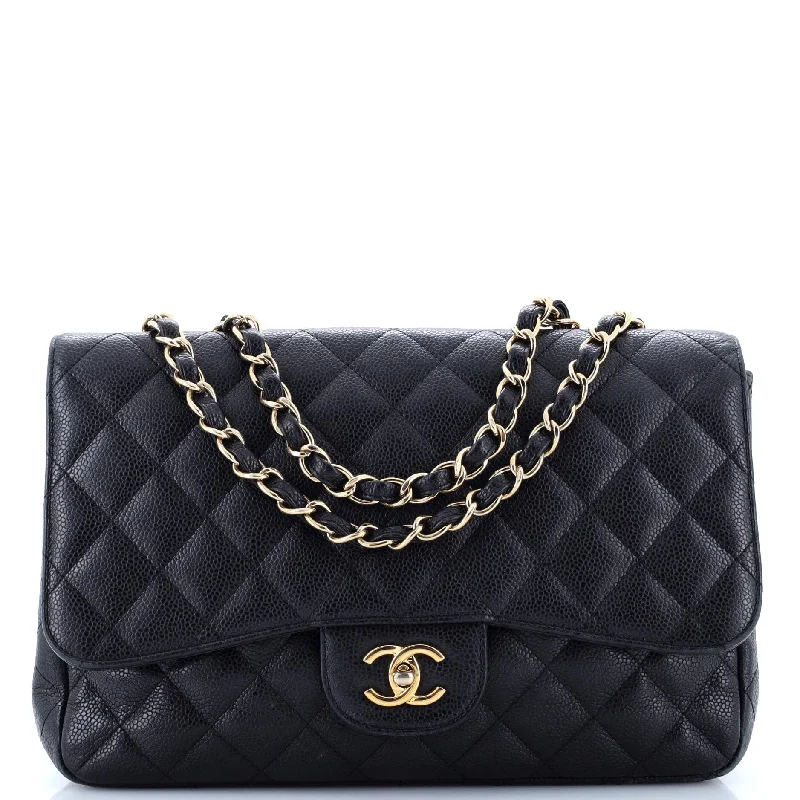 Refined Fashion Sale Vintage Classic Single Flap Bag Quilted Caviar Jumbo