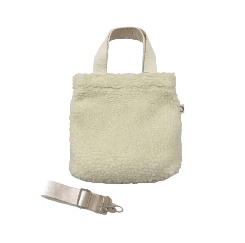 Trendy Bags Women's Sherpa Midi Town Bag In White