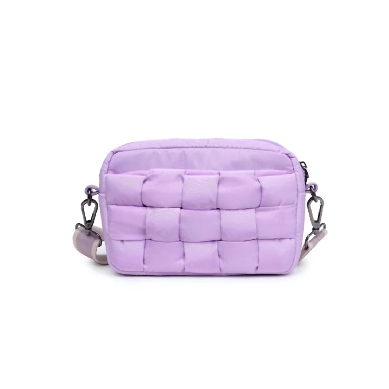 Bags With Tsa-Approved Features Women's Woven Crossbody Bag In Lilac