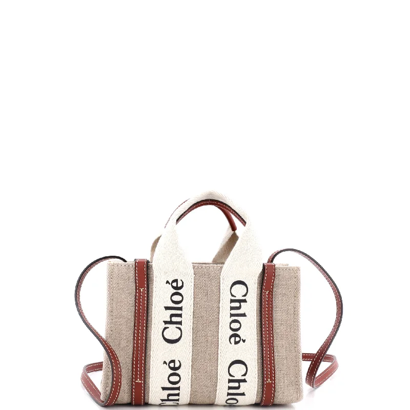 Popular Collection Woody Convertible Tote Canvas with Leather Mini