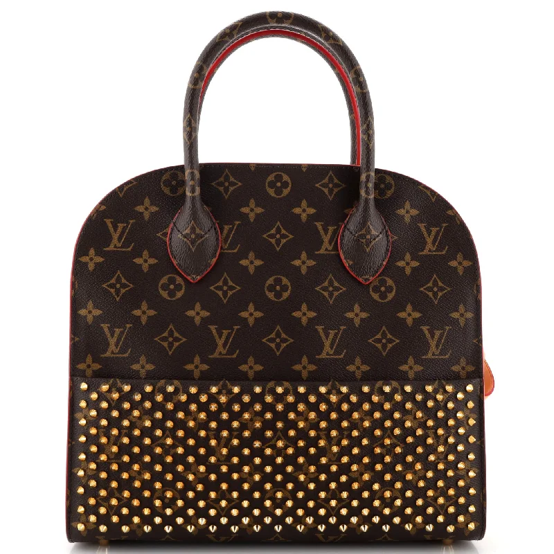 Easy Elegance Sales x Christian Louboutin Shopping Bag Calf Hair and Monogram Canvas