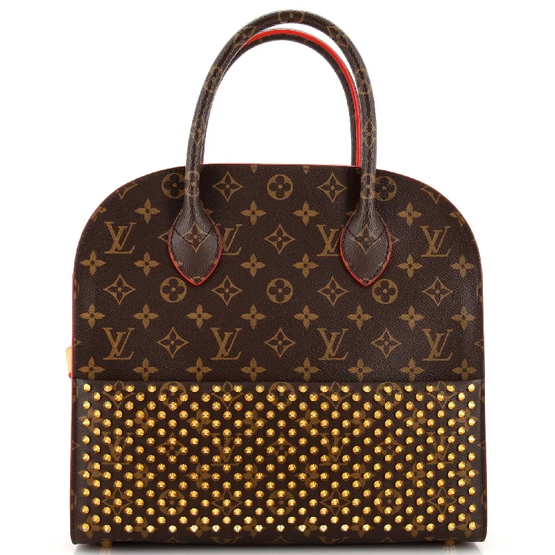 Fashion Deal x Christian Louboutin Shopping Bag Calf Hair and Monogram Canvas