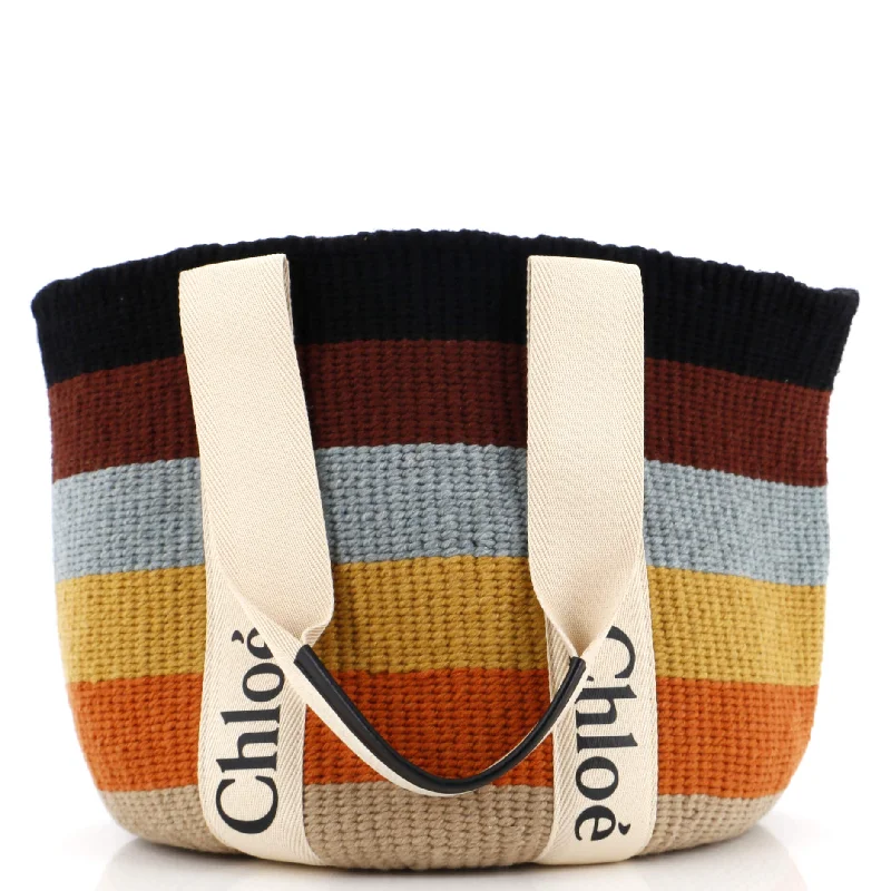 Limited Time Special Offer x Mifuko Woody Tote Stripe Raffia Large